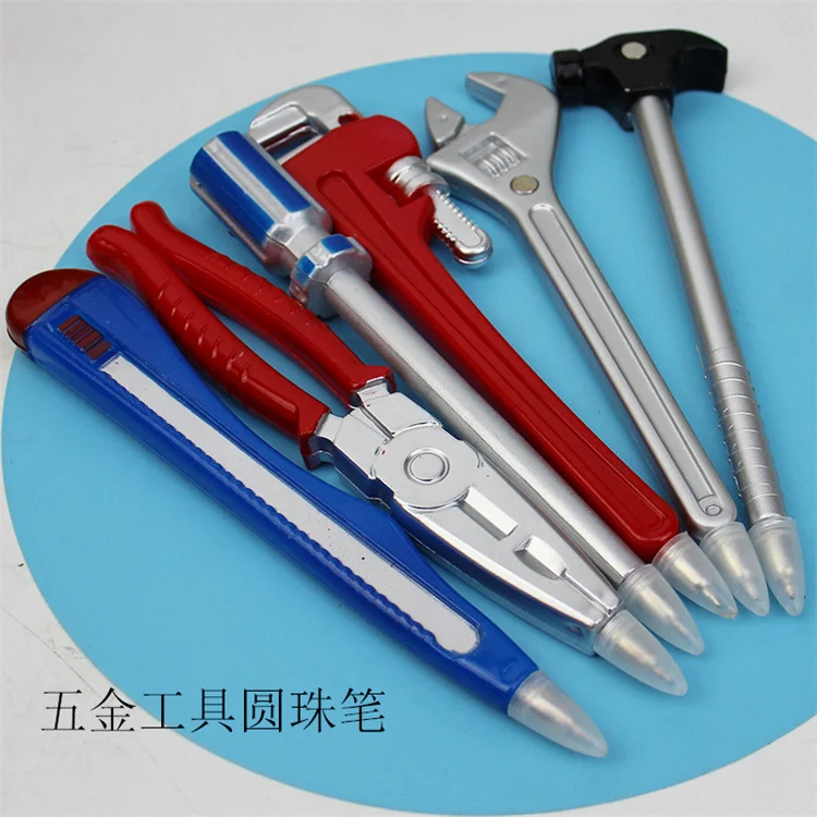 Hardware Tools Hammer Spanner Screwdriver Shape Multi Purpose Plastic Ball Pen