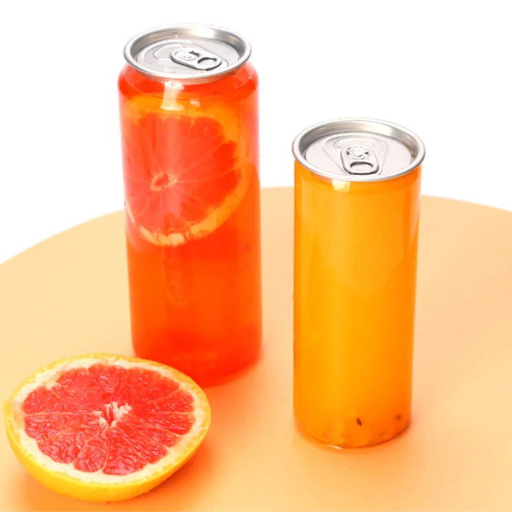 350ml 400ml 500ml 650ml Easy Open Transparent PET Plastic Beverages Can for Drink Soda Coffee