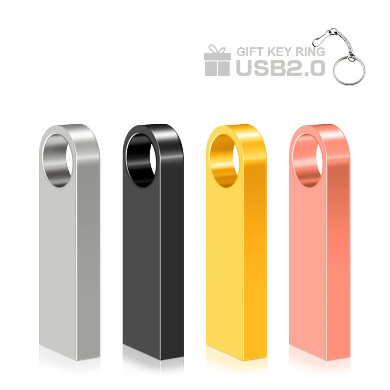 USB 2.0 High Speed Metal Flash Drive Memory Stick Disk Flash Pen Thumb Memory Drive 4GB/8GB/16GB/32GB/64GB/128GB