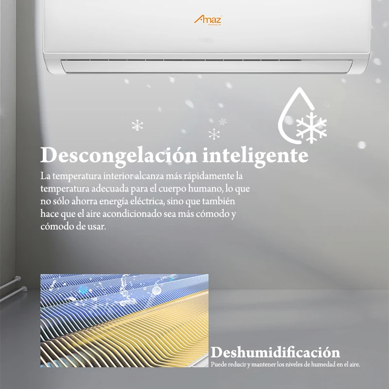 Nice amaz 18000BTU Wall Mounted Split Air Conditioner Electric Inverter AC Room Cooling Heating Portable Aire Acondicionado Hou