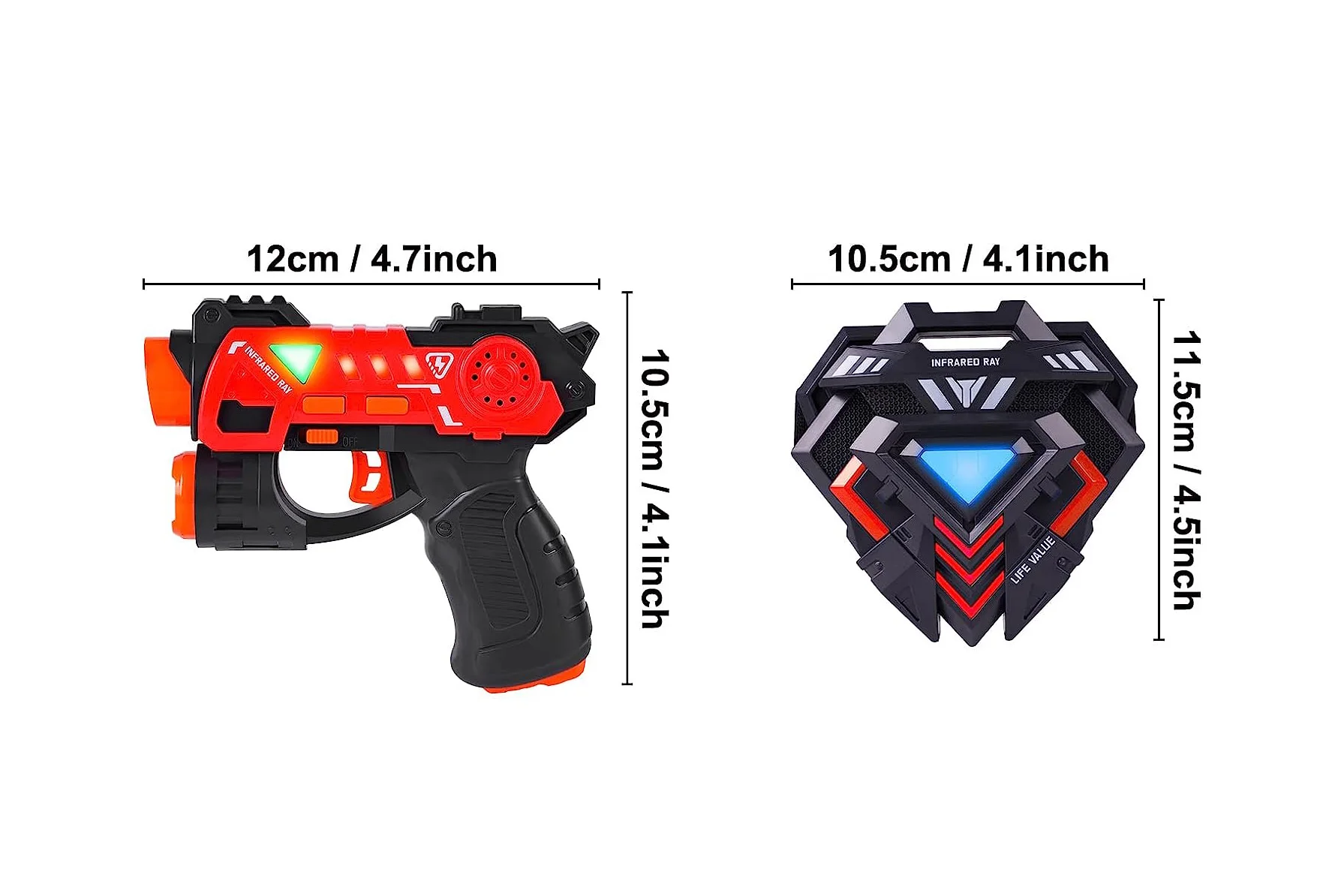 Infrared Mini Laser Tag Gun Set for Kids - Indoor/Outdoor Laser Tag Blasters with Vests, Fun Group Activity Toy
