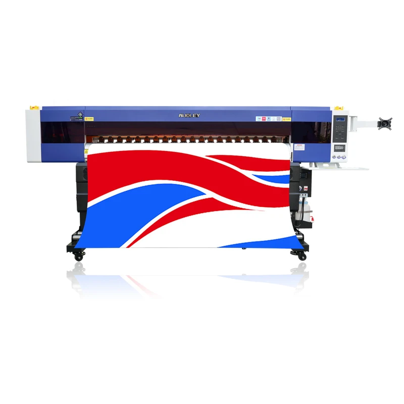 Audley Eco-Solvent Printer 1.8m 3.2m four i3200 Vinyl Flex Banner Poster Wallpaper Printing Machine Ink for Small Business