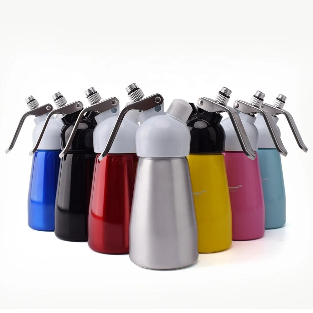 0.25L Portable Aluminum Cream Whipper with Various Colors