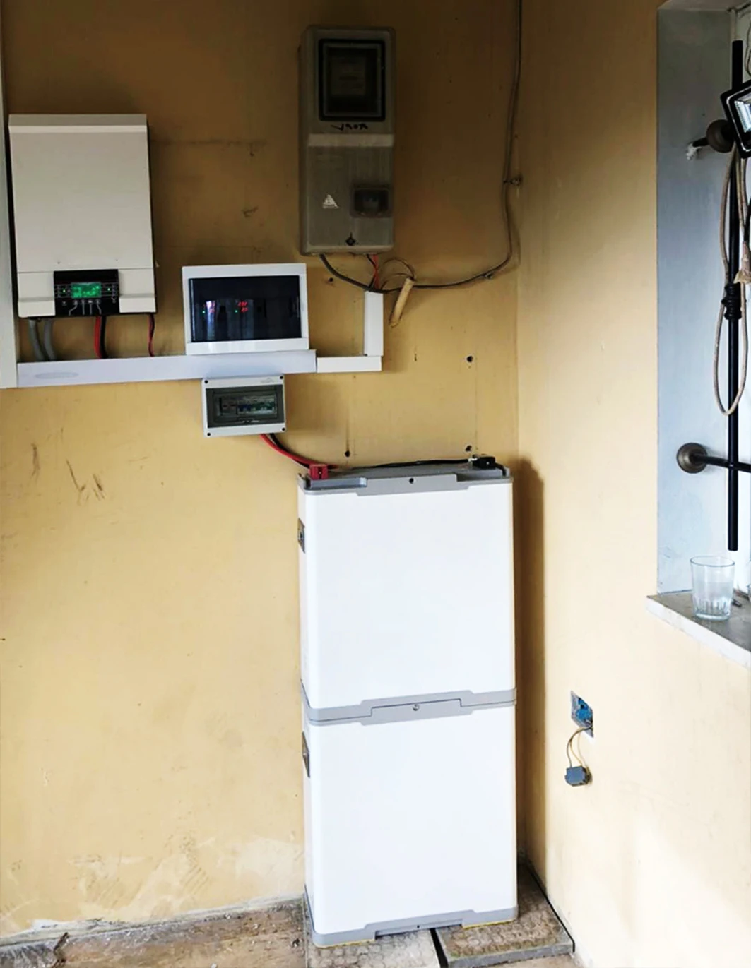 lifepo4 battery smart bms stackable floor power bank communication RS485 solar panels solar energy system