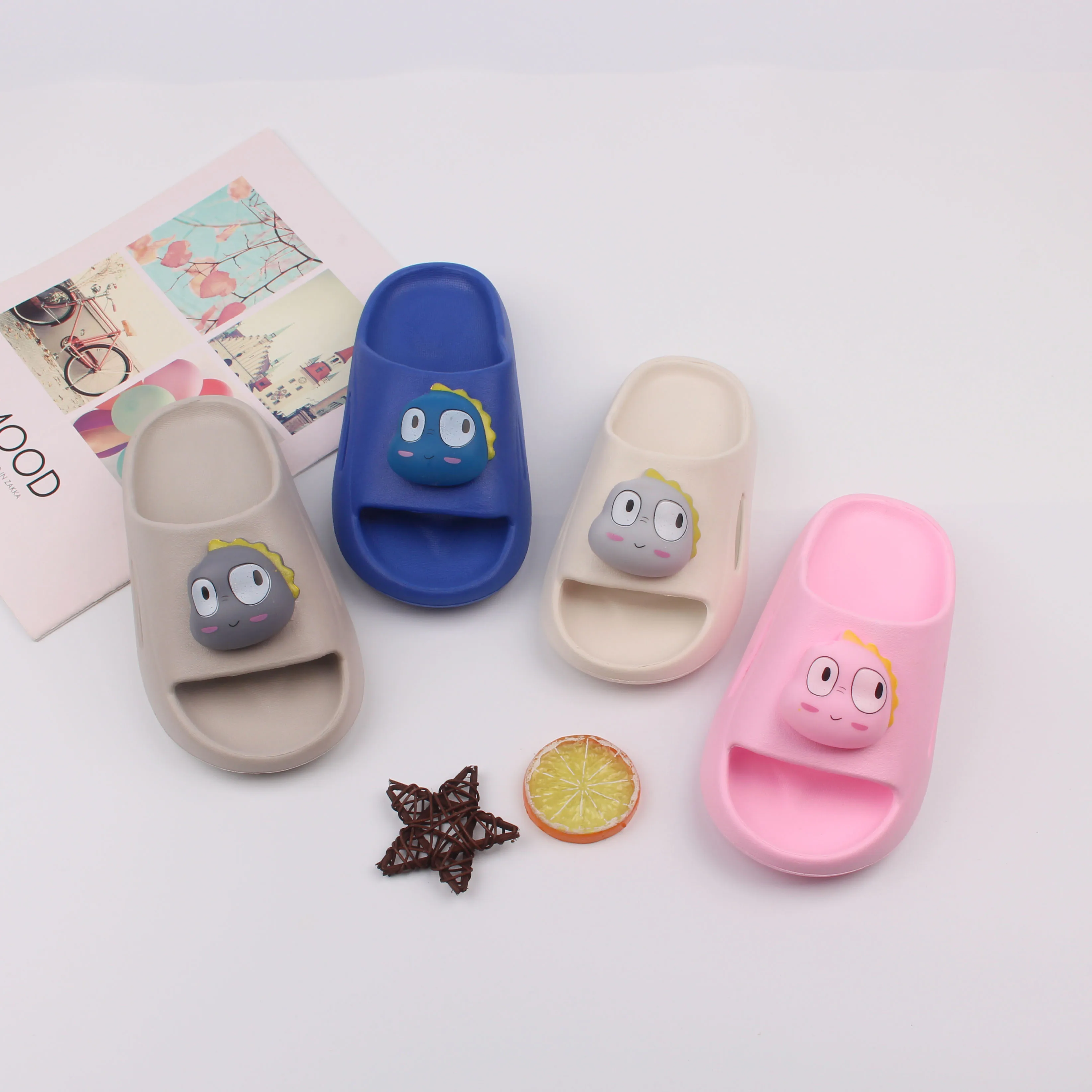 Летние Нескользящие Детские сандалии, Мультяшные домашние тапочки, детские тапочки, новинка 2021