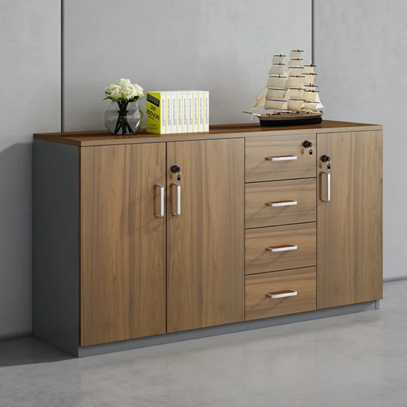 Best Price Of Modern Office Storage Cabinet with Lock, Eco-Friendly Wooden Filing Cabinet for Office and Living Room