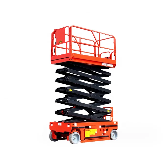 manganese steel material energy efficient self propelled movable safety scissor lift platform