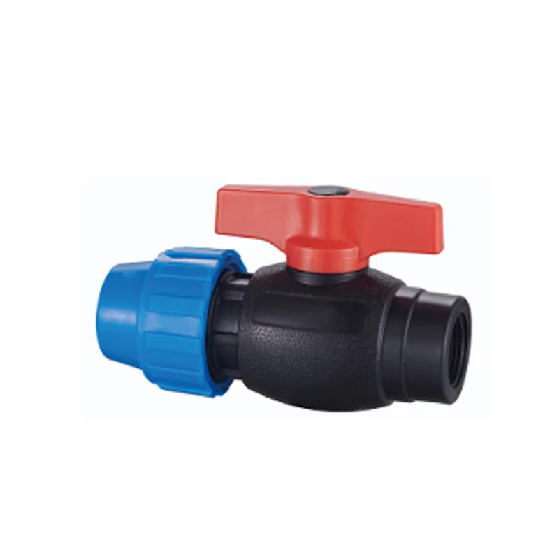 High Accuracy Small Sizes Equal Pipe Compression Fitting Ball Valve For Irrigation System