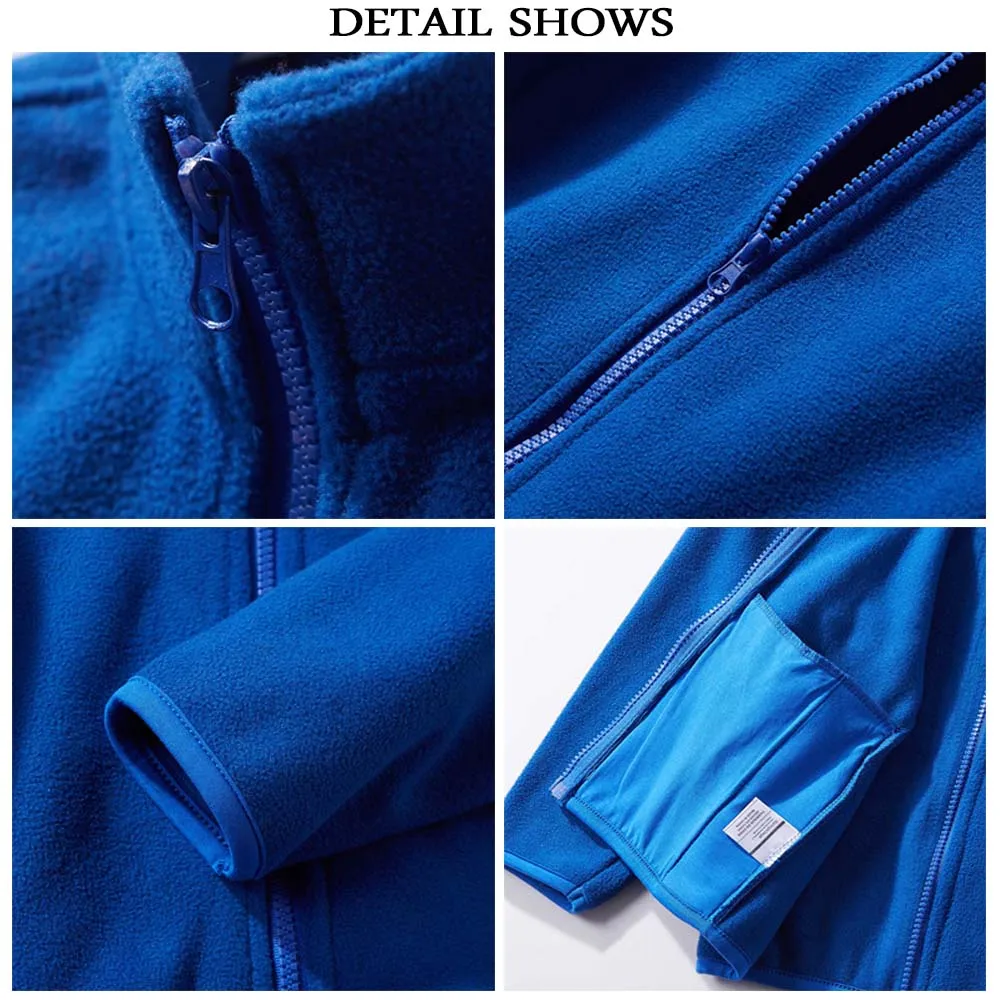 Winter Kids Boys Stand Collar Polar Fleece Jackets Outdoor Warm Custom Logo Full-Zip Boys Fleece Jacket