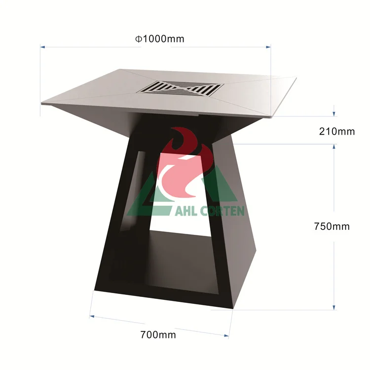 corten steel bbq grills outdoor outdoor brazier grills for cooking
