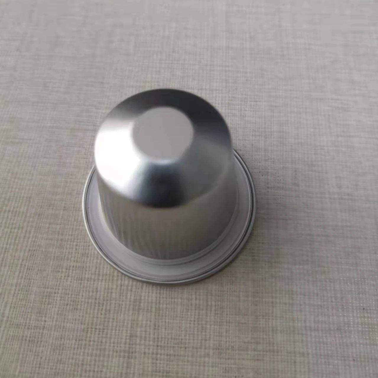 Empty 37 mm Aluminum Nespresso Coffee Cup With Sticker For Coffee Powder Packaging