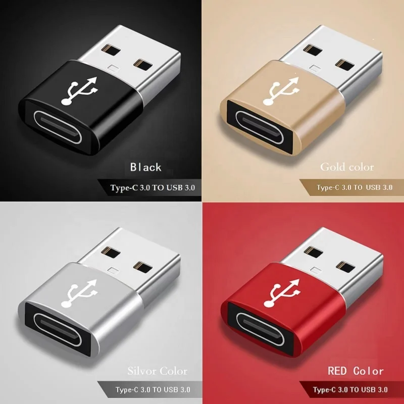 Высококачественный Переходник USB в C из цинкового сплава, 5 Гбит/с, USB3.0 A папа-USB Type C мама
