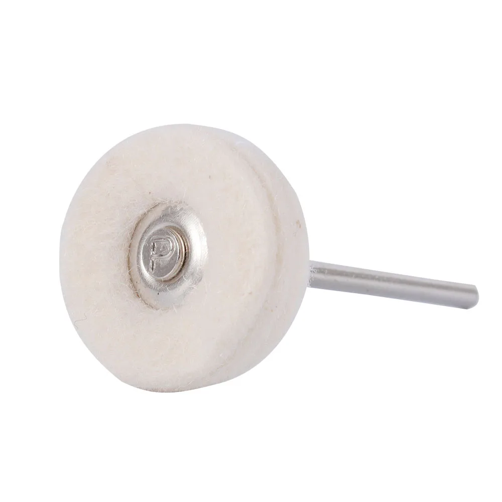 Cotton Cloth Grinding Head Wool Felt Buffing Wheel White Yellow Mirror polishing Shank 3/6mm For Drill Dremel