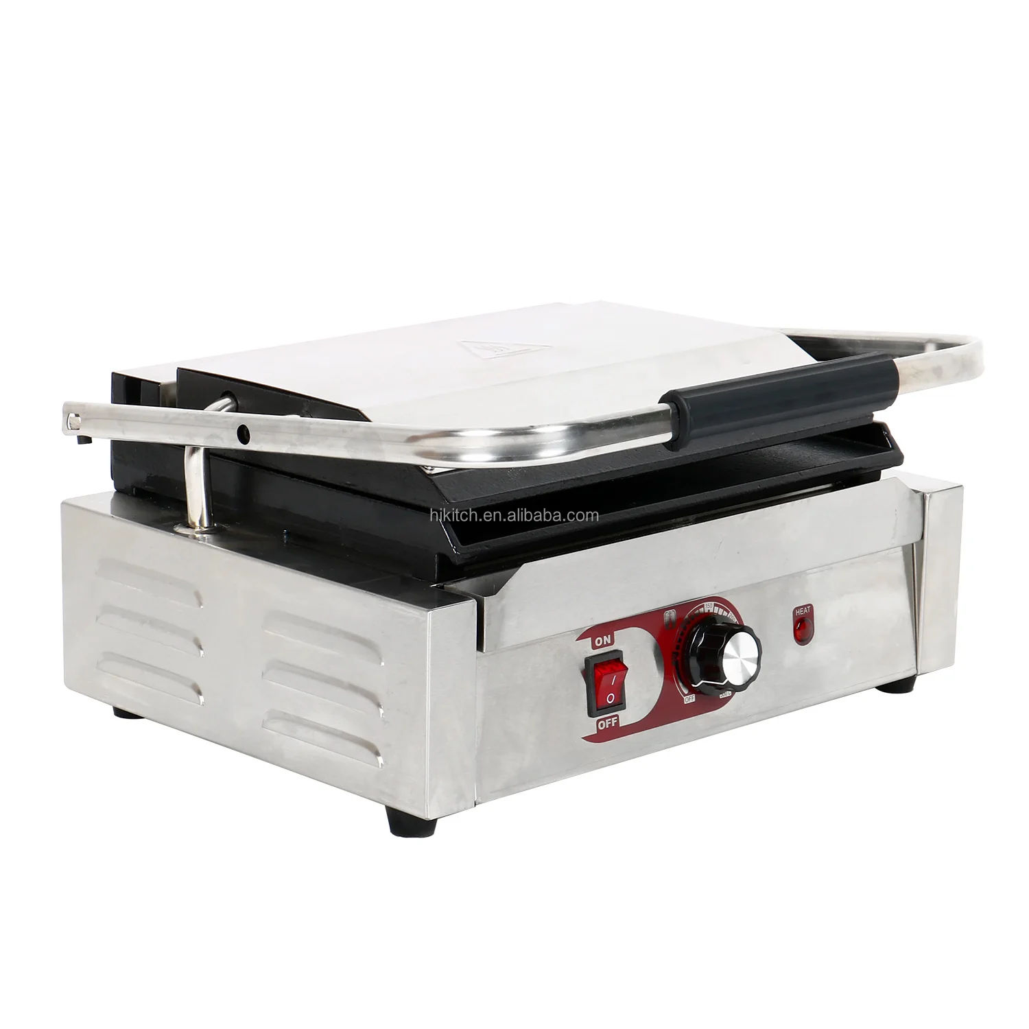 Upgraded commercial electric panini grill 811EB contact grill single head pancake sandwich grilled meat and steak press machine