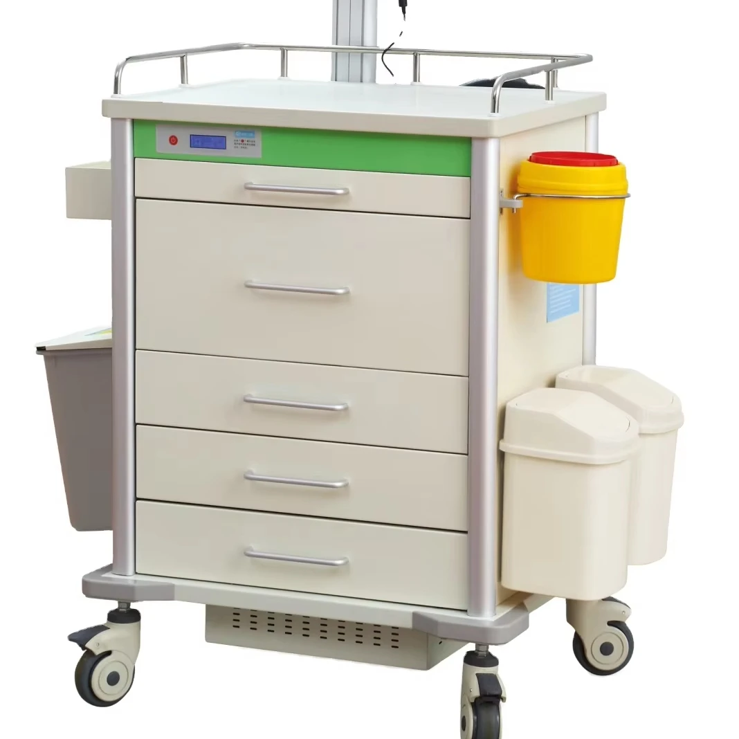 MT Medical Hot Sale Hospital Record Cart Mobile File Trolley with Double Row Hospital Case History Folder Trolley Medical