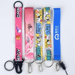 Custom Bulk Sublimation Wristlet Polyester Wrist Key Chain Strap Short Keychain Lanyard with Print Design Logo