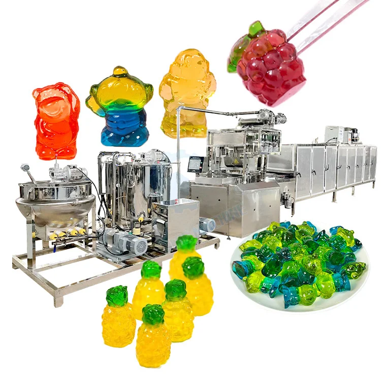 Small Rock Sugar Make Organic Gummy Soft and Hard Candy Machine Manufacture Candy Supplier