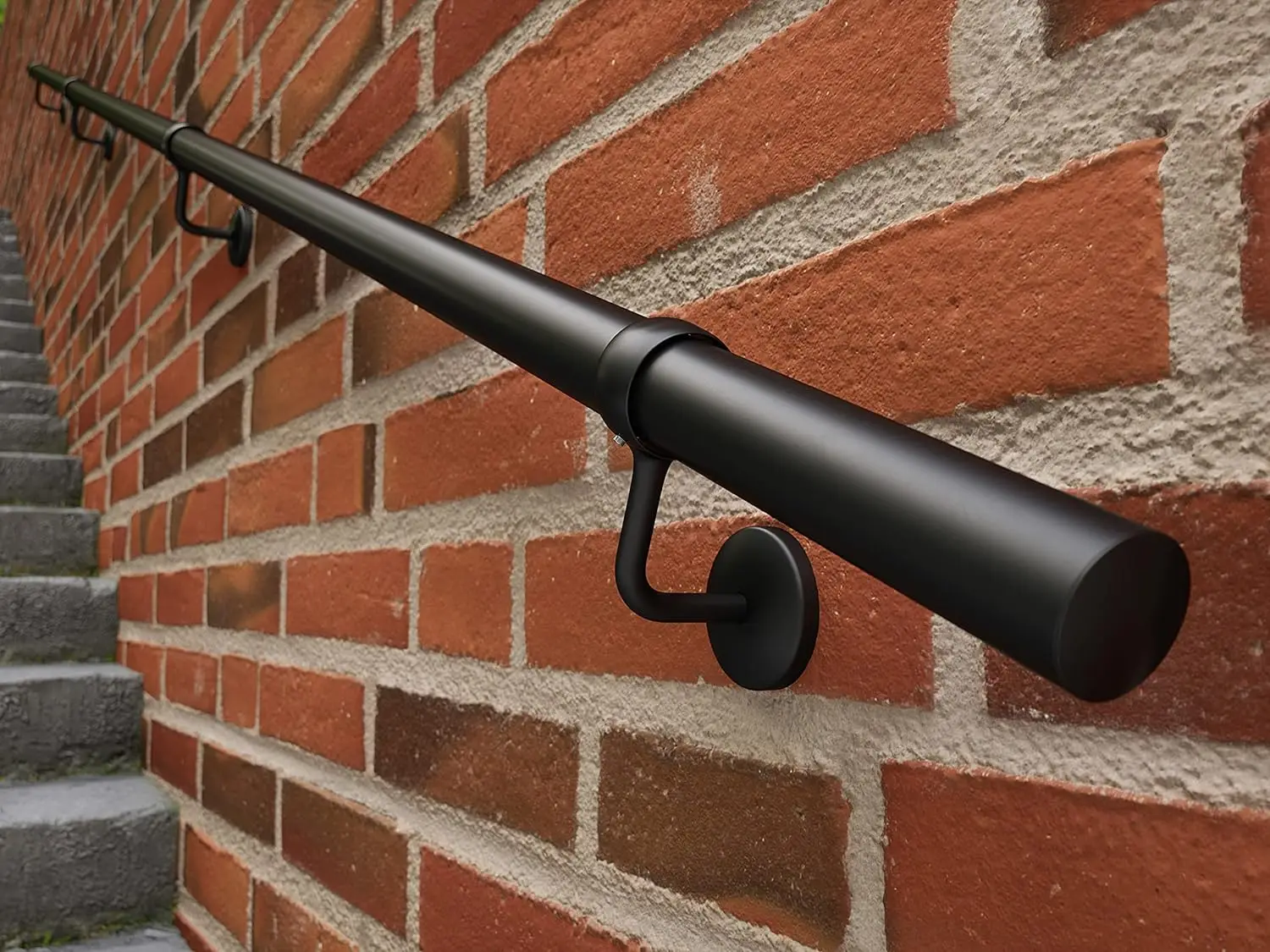 Spigot 2205 steel handrails with tempered glass fence panel for swimming pool frameless glass handrail black steel