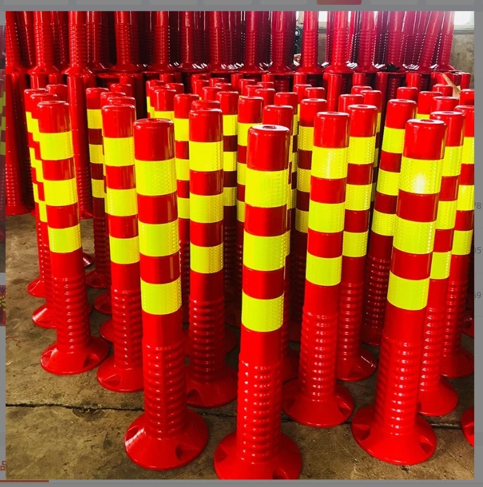 Lane Elastic Traffic Parking Barrier Warning Post