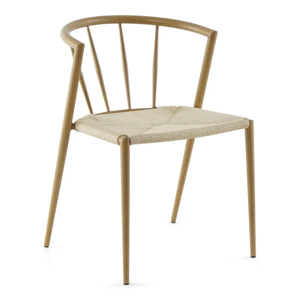 rope dining chair indoor outdoor chair rope furniture leisure contemporary black rope woven dinner cane french bistro chair