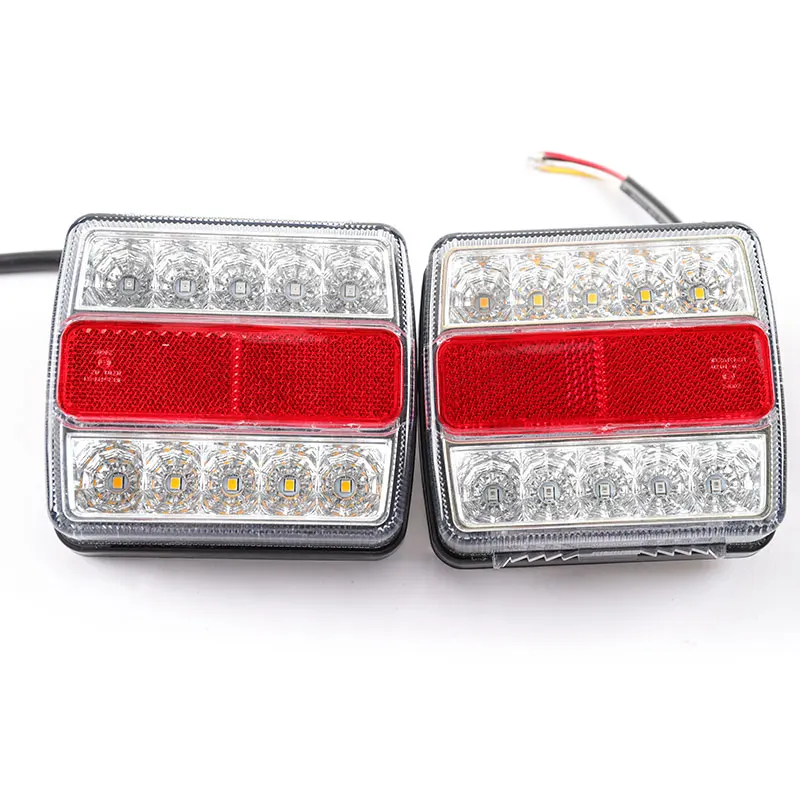 Manufacturer Dot Approval Dual Color Led Truck Tail Light Combination Rear Truck Tail Left Light with Number Plate