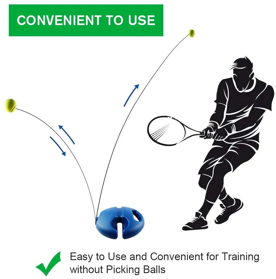 FANDING Tennis Training Equipment Trainer Set with String for Kids Youth Beginners Practice at Home