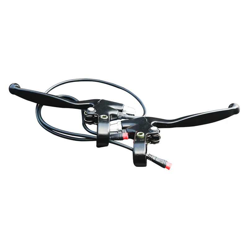 A Pair of Waterproof Brake Lever for Electric Bike with Power Cut Off Function Left Right V/Disc Brake Connector Ebike Parts