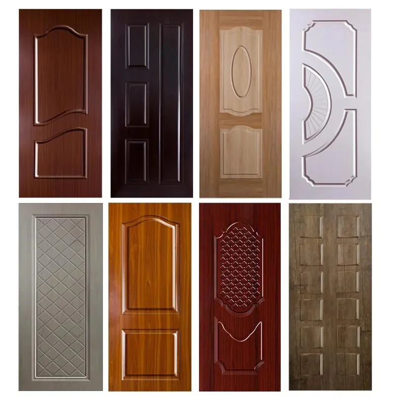 Factory Direct Sale Veneer Wooden Fancy Designs Interior MDF Plywood Door Oak Veneer Door Skin