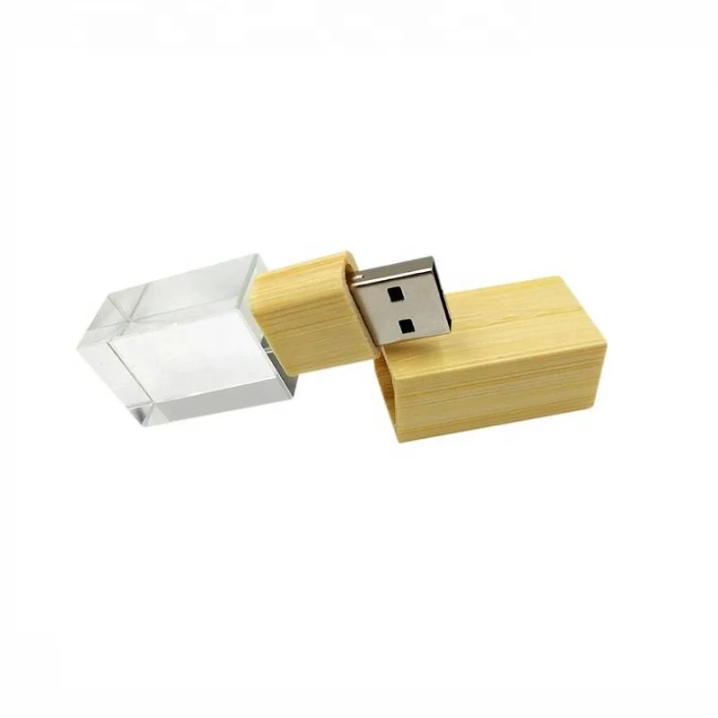 Wooden usb pen drive Creative gifts memory stick Custom laser logo crystal USB flash drive pendrive