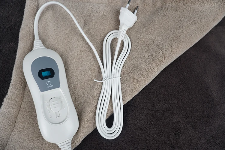 220V, 160*120CM, 100% Polyester Adjustable Temperature Control Electric Heating Quilt Blanket for Body King Size