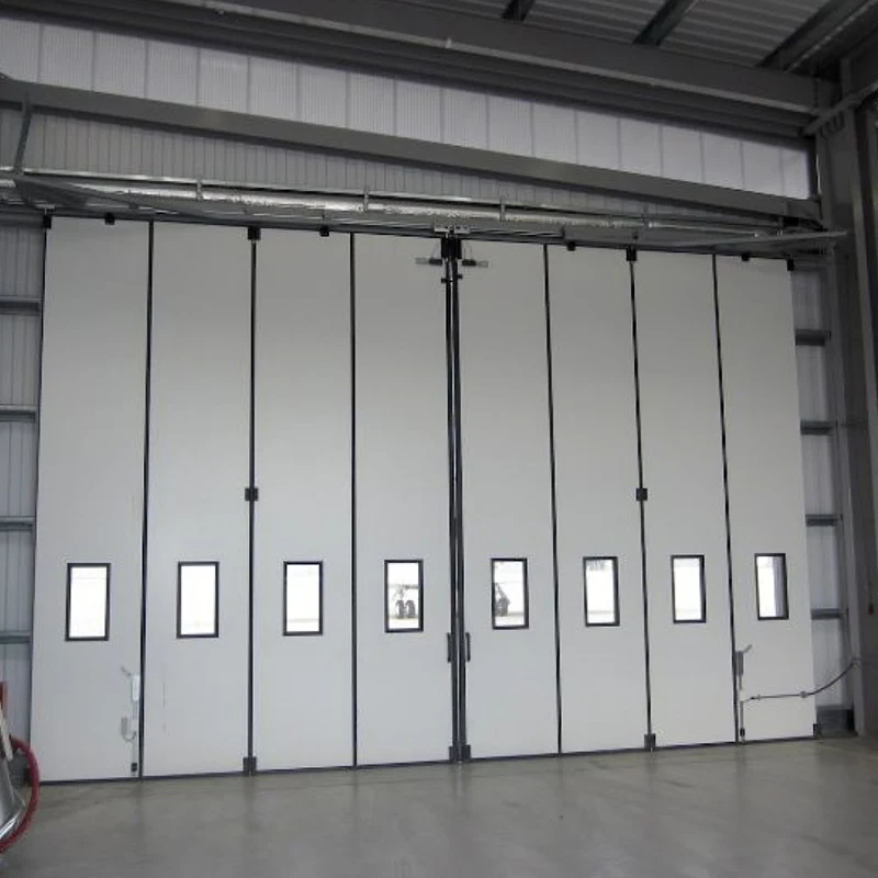 Factory Warehouse Electric Industrial Folding Door Remote Control Telescopic Automatic Folding Door Aluminum Folding Door