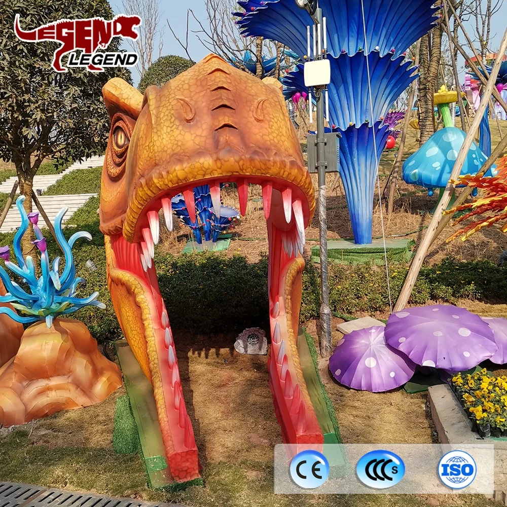 4 M Long Realistic Life Size Fiberglass Dinosaur Statue For Park