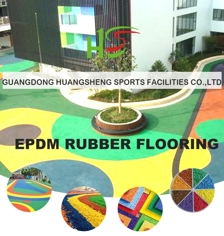 EPDM Rubber Granules Playground Flooring Surface Material 1-4mm Playground Protective Recycled Rubber Granule