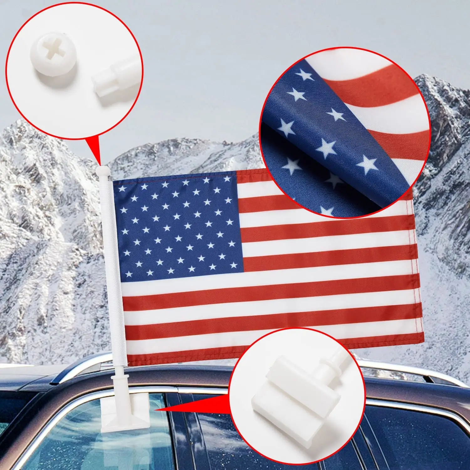 HLY 2024 Factory Customized all the world car hood bonnet sets flags car engine window mirror cover flag