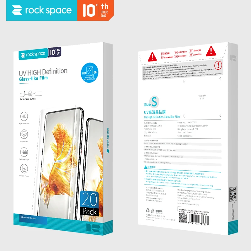 Rock space  UV Film High  Definition Transparent Reflective Screen Protector For Hidrogel Cutting Machine