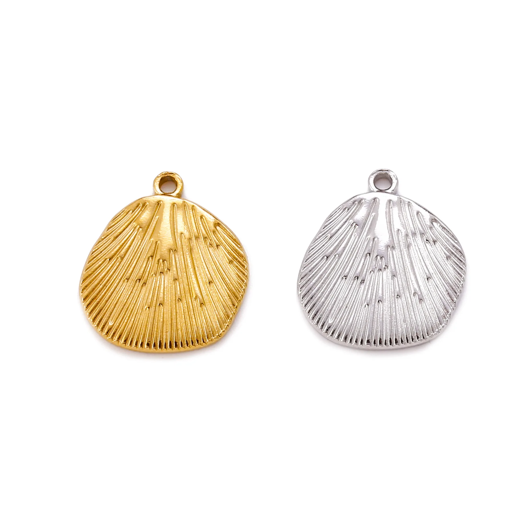 Stainless Steel Hydraulic Shell Pendant Accessories For Diy Necklaces Earrings Jewelry Accessories Supplies