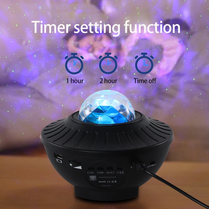 Smart Music Galaxy Star Projector Laser Night Light Speaker Projector Lamps