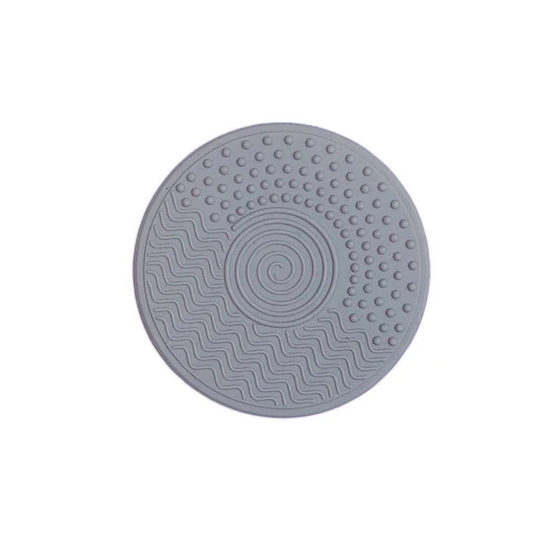Circular Beauty Silicone Makeup Brush Washing Scrubber Board Multi Color Cosmetic Cleaning Mat Pad