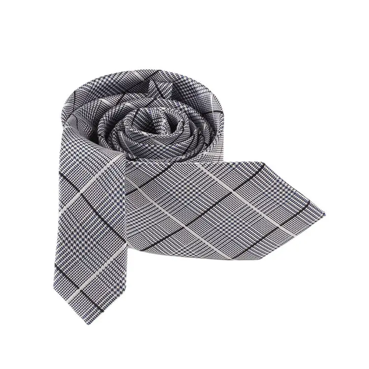 China Manufacturer Wholesale Pure Handmade Neckties Hot Selling Luxury Silk Jacquard Plaid pattern Necktie For Men