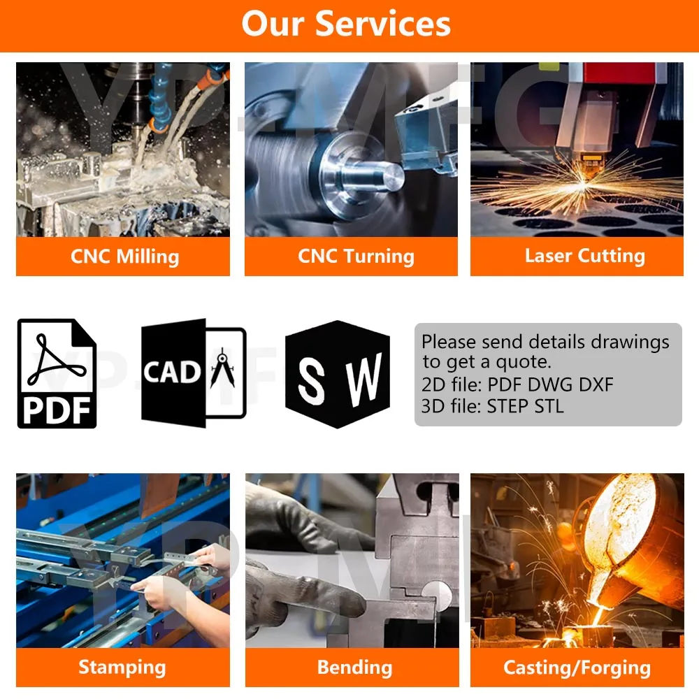 Customized Metal Parts Stainless Steel Aluminum Turning Cutting Milling Precision Rapid Prototype Service Cnc Machining Parts