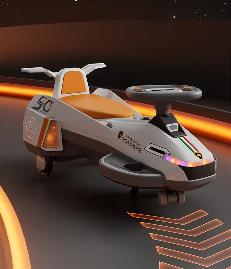 Factory latest outdoor kids balance 4 wheels ride on car no battery creative design children twister swing toy car