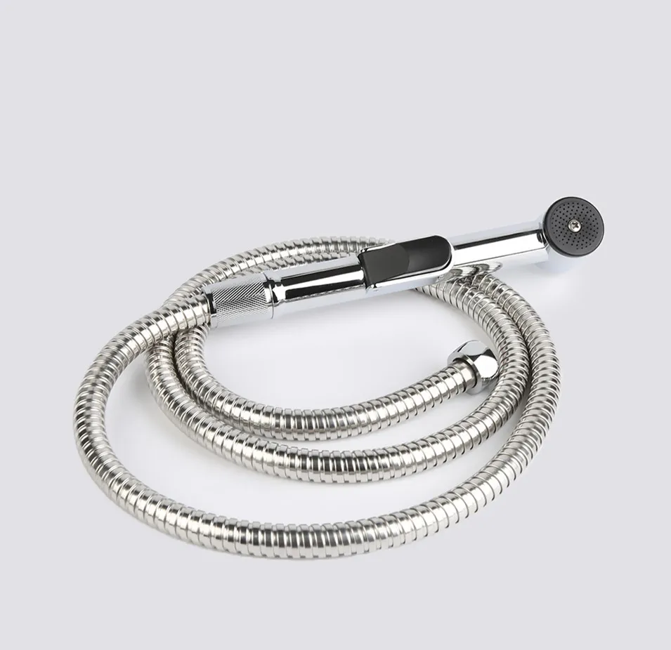 Portable ABS shattaf with chrome plated shattaf shower sprayer set