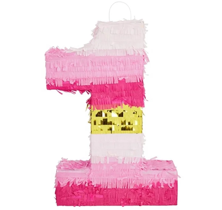 Number Pinata Birthday Party Supplies Small Foil Number 1 Pinata For Kids 1st Birthday Party Decoration Number 1 Pinata