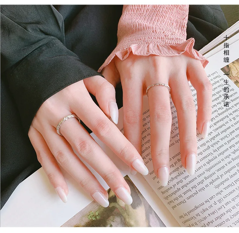 Fashion jewelry rings Simple and versatile niche design accessories 925 Silver jewelry