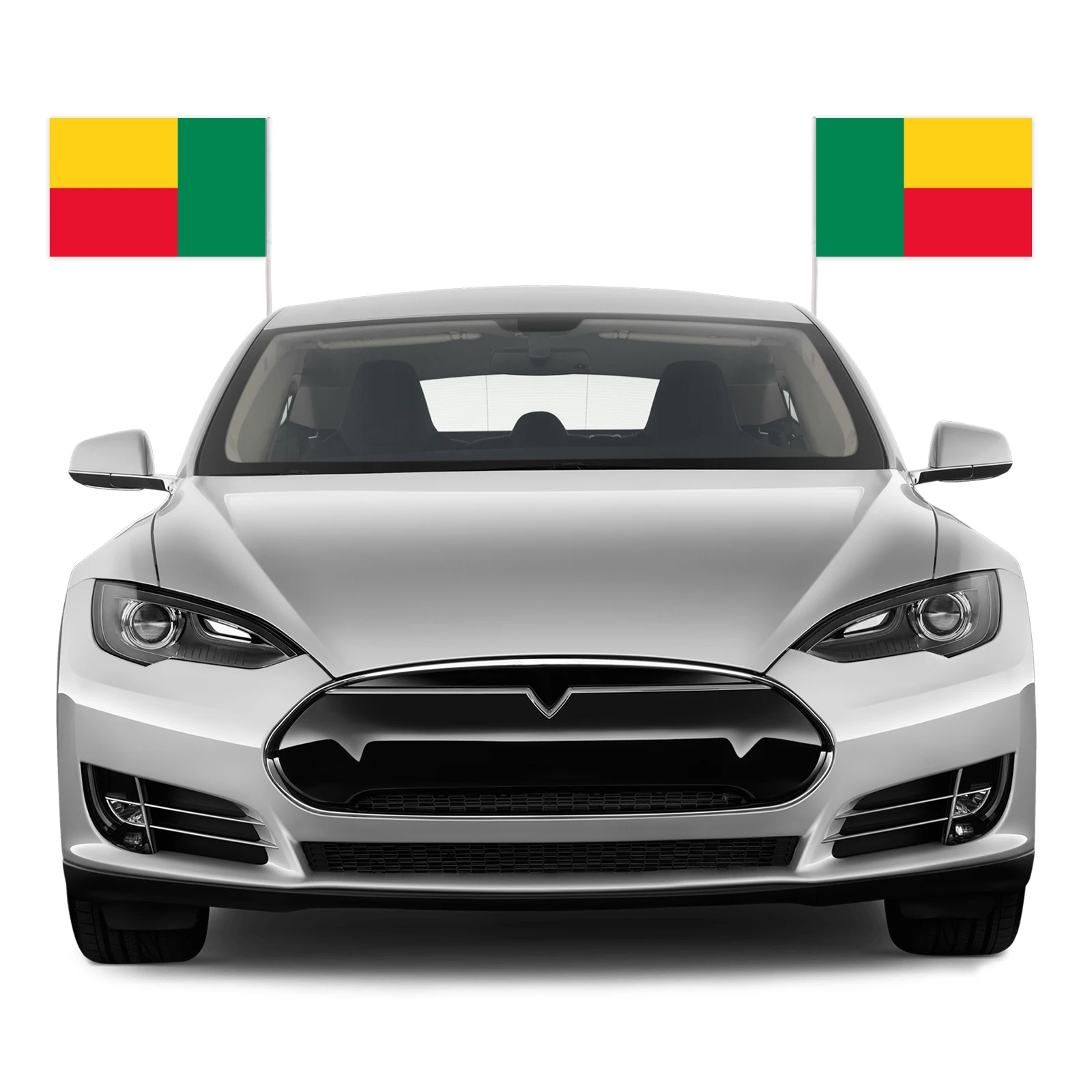 Custom-sized Promotional Benin Car Flag 12 x 18 Personalized Polyester Car Window Flag with Plastic Rod
