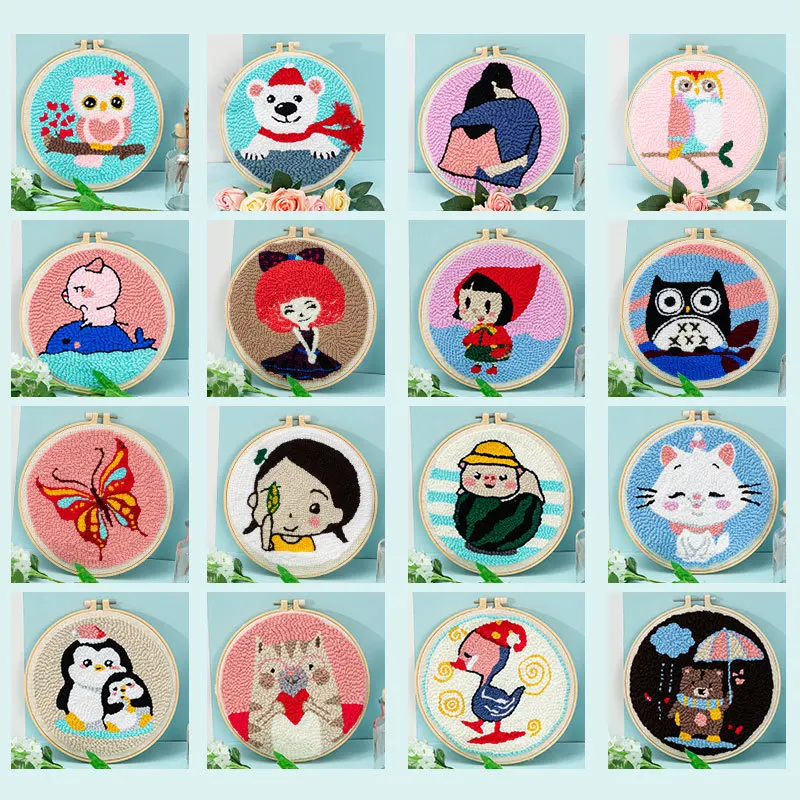 Home Decoration Hot Sell High Quality  Diy Material Package Wool Embroidery Custom Embroidery Patches Cross Stitch