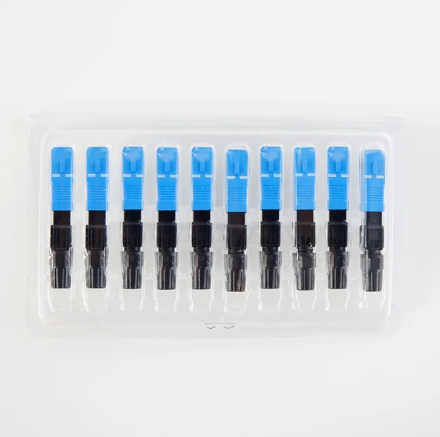 SC/UPC SC/APC Fiber fast connector FTTH Embedded 2.0 x 3.0 leather cable cold connector Cold connector