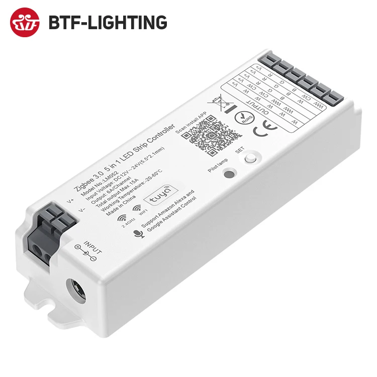 Support Phil ips H ue And Sam sung Tuya Smart Life APP RGB CCT 5in1 Zigbee Led Controller