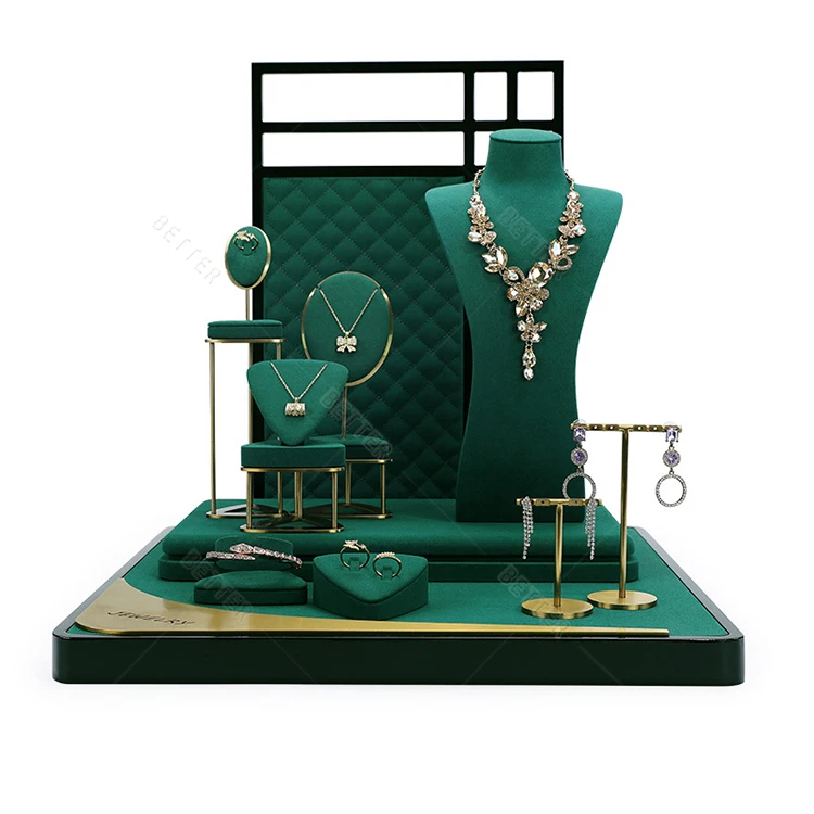 Velvet Necklace Display Bust Stand Jewelry Organizer Mannequin Neck Model Chain Pendant Holder Tower