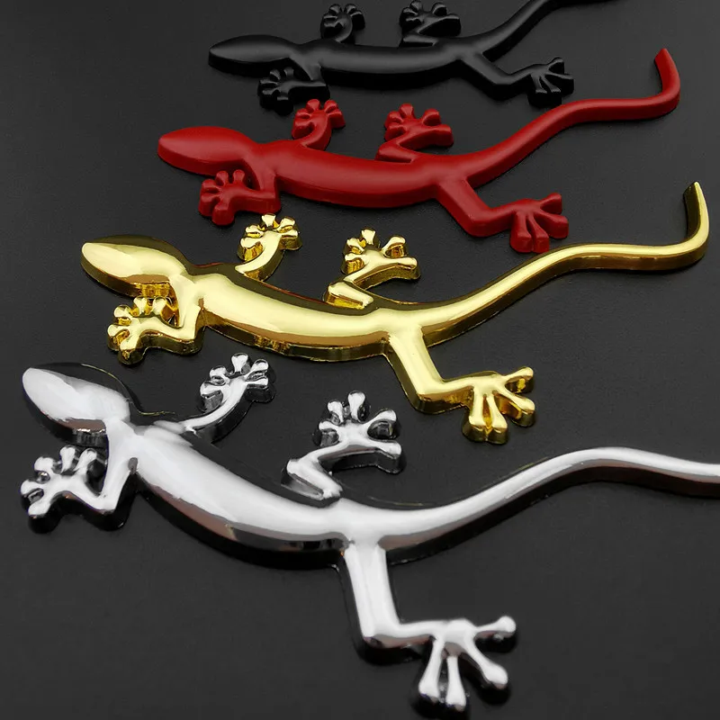 Car universal 3D metal gecko lizard badge sticker waterproof badge sticker metal gecko shape truck motor decoration